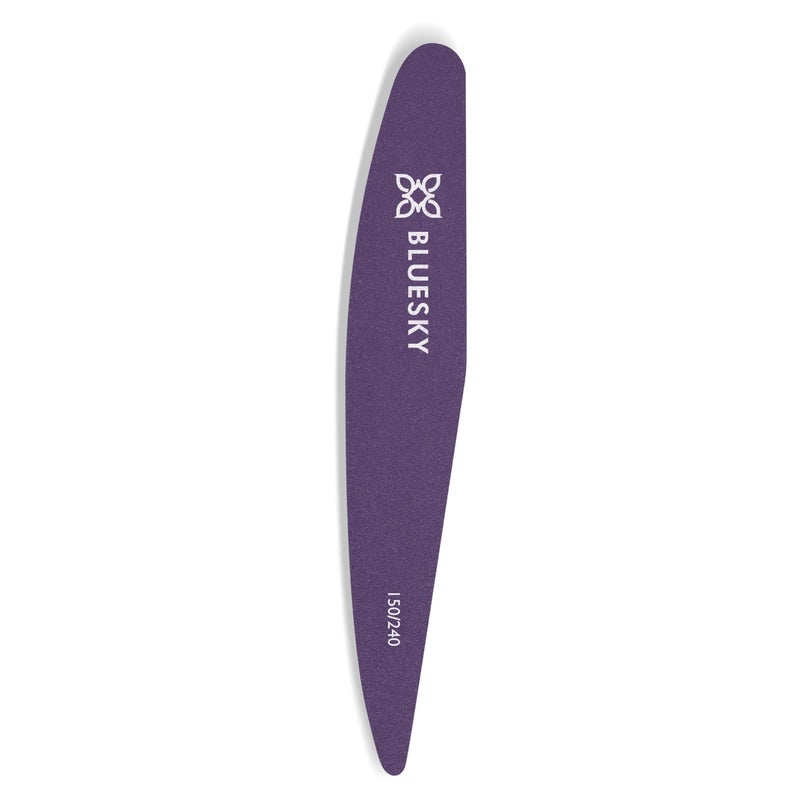 BLUESKY Master Series Nail File, Willow Leaf, Professional Grade Ceramic Nail File for Natural, Acrylic or Gel Nails, Double Sided Grit 150-240, Emery Board for Manicure and Pedicure